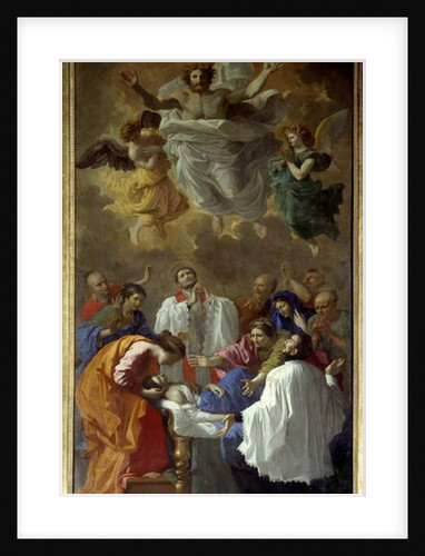 Saint Francois Xavier reminding to life the daughter of a resident of Cangoxima in Japan by Nicolas Poussin