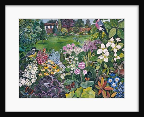 The Garden with Birds and Butterflies by Hilary Jones