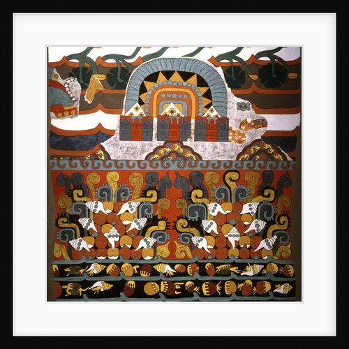 Tlalocan mural from Teotihuacan, Early Classic period by Aztec Aztec