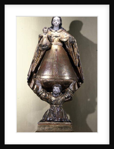St. Francis sustaining the Madonna and Child by School Mexican