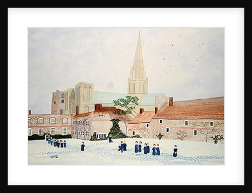Chichester Cathedral and Visiting Choir by Judy Joel