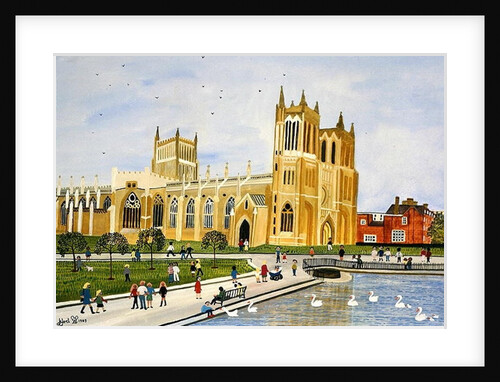 Bristol Cathedral and College Green, 1989 by Judy Joel