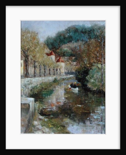 Canal at Noyers, Burgundy, 2002 by Karen Armitage
