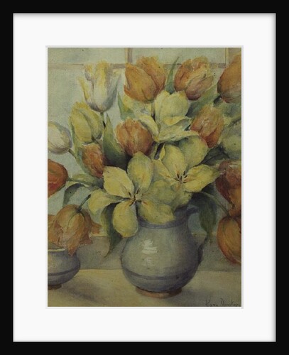 Mendel and Darwin Tulips on a Window Sill by Karen Armitage