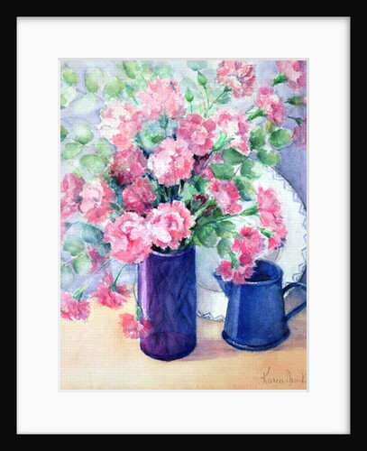 Provencal Arrangement of Pinks and Eucalyptus by Karen Armitage