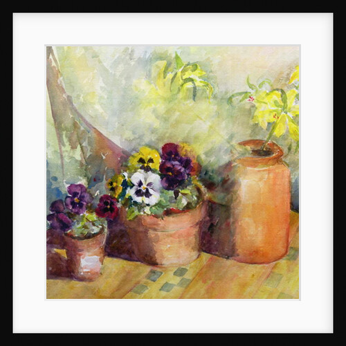 Pansies and Terracotta Pots by Karen Armitage