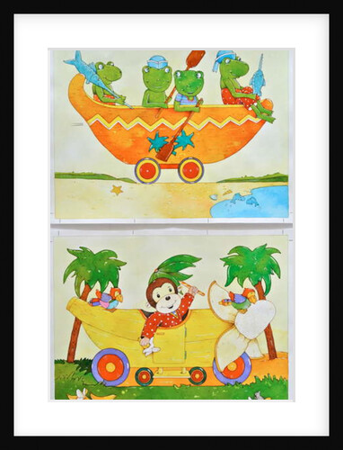 Frog boat and monkey car by Christian Kaempf