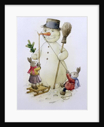 Snowman and Hares, 1999 by Kestutis Kasparavicius