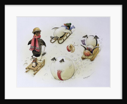 Penguins Sledging, 1999 by Kestutis Kasparavicius