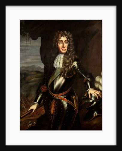 Portrait of James II in armour by English School