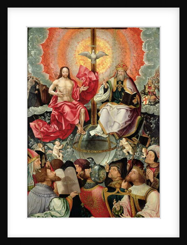 Central panel of Triptych with Adoration of the Trinity, 1523 by Jacob Cornelisz van Oostsanen