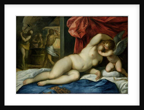 Venus and Amor in Vulcan's Forge, c.1600 by Palma Il Giovane