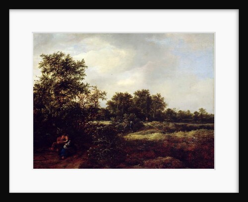 Dune Landscape with Lovers, 1647 by Jacob Isaaksz. or Isaacksz. van Ruisdael