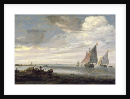 Wide Rivermouth with Boats, c.1660 by Salomon van Ruisdael or Ruysdael