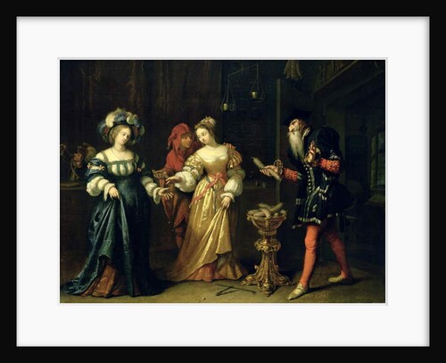 A Masked Joker, 1668 by Caspar Netscher