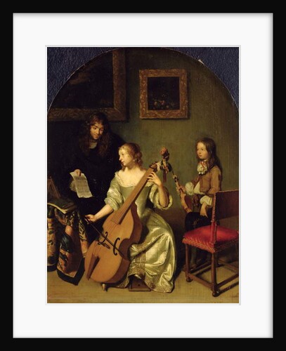 The Bassviol Player, 1665 by Caspar Netscher