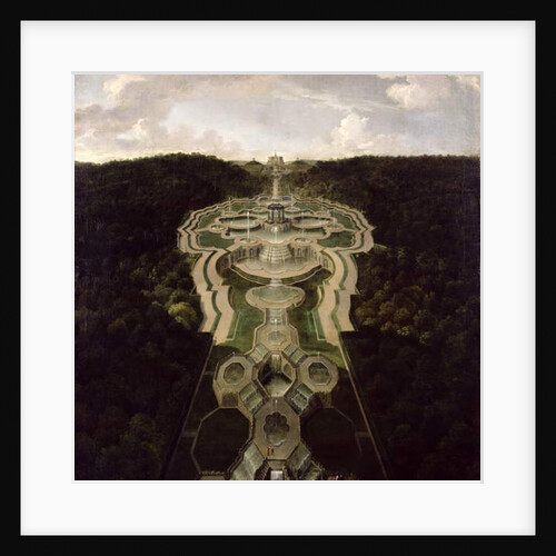 View over the Great Plaza with Temple at the Beginning of the Second Third of the Waterfalls to the Octagon, after 1716 by Jan van Nickelen