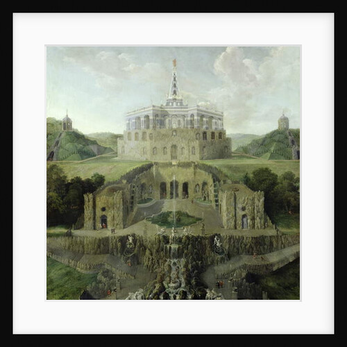 View from the 'Riesenkopf' Waterfalls over the Distorted Water-grotto to the Octagon, after 1716 by Jan van Nickelen