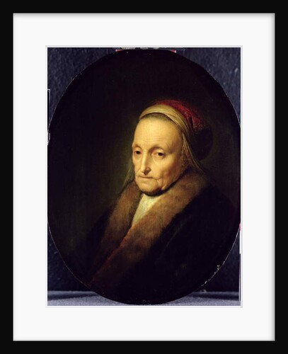 Head of an Old Woman with a Fur Collar, after 1630 by Gerrit or Gerard Dou