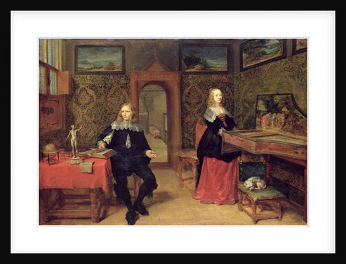 The Young Scholar and his Wife, 1640 by Gonzales Coques