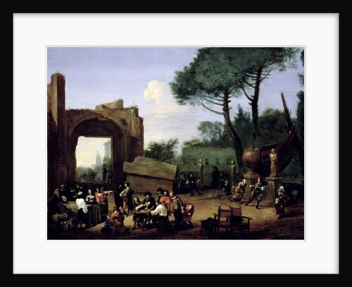 Garden Party with Roman Artists, c.1640s by Michelangelo Cerquozzi