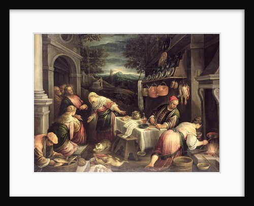 Jesus with Mary and Martha by Francesco Bassano