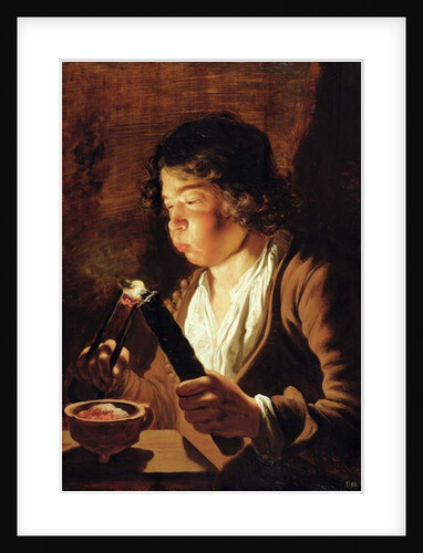 Fire and Childhood: Boy with Fire Tongs and Torch, 1623-25 by Jan the Elder Lievens