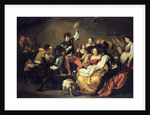 Revelry with Soldiers and Prostitutes, after 1625 by Johann Liss or Lis or von Lys
