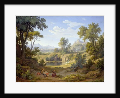 Italian Landscape with a Pilgrim and Rustics, 1829 by Johann Martin von Rohden