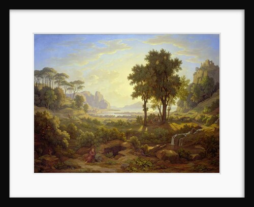 Italian Landscape at Sunset by Johann Martin von Rohden