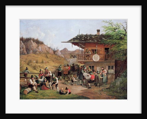 Target Practice in Fischbachau by Lake Schlier by Lorenzo I Quaglio