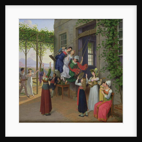 Youths Playing on a Swing in a Garden near Naples, 1823 by Johann Erdmann Hummel