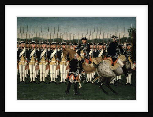 Friedrich II with the Hesse Guard Regiment by Brock