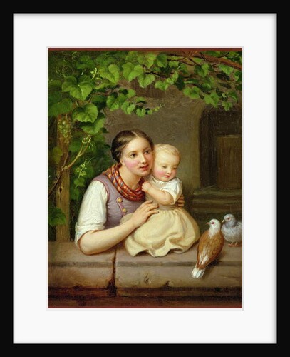 Mother with Child and Two Doves by August von der Embde