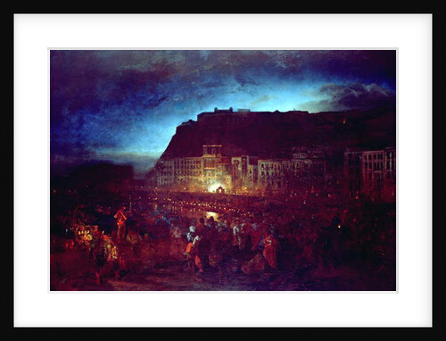 Festival of St. Lucia in Naples, 1874 by Oswald Achenbach