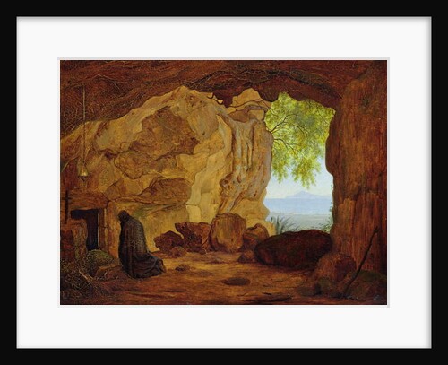 Praying Hermit in a Grotto, 1829 by Johann Martin von Rohden