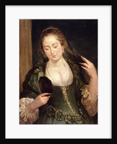 Girl with Mirror by Peter Paul (follower of) Rubens