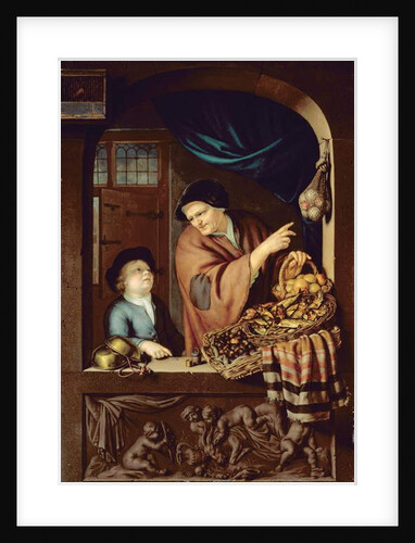The Chesnut and Kipper Seller, 1722 by Frans van the Younger Mieris