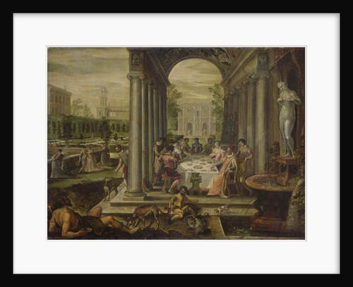 The Parable of the Rich Man and Poor Lazarus by Lodewijk (c.1550-1603/05) Toeput