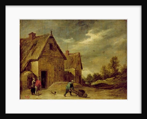 Farmer with Wheelbarrow by David the Younger Teniers