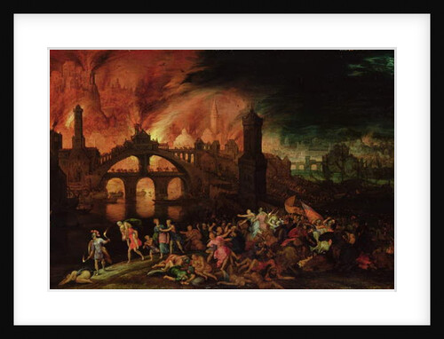 The Destruction of Troy, 1606 by Pieter Schoubroeck