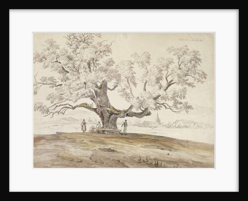 View of Wolfershausen bei Meiningen with an Old Oak Tree, 1844 by Carl Ernst Ludwig Wagner