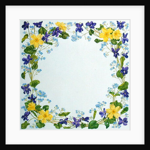 Primrose and Violet Square by Linda Benton