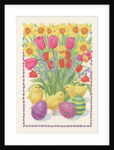 Chicks, Eggs and Flowers, 1995 by Linda Benton