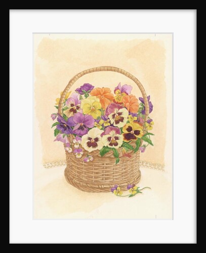 Basket of Pansies, 1998 by Linda Benton