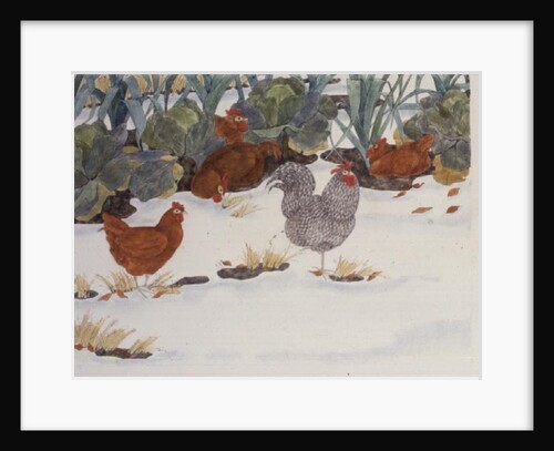 Hens in the Vegetable Patch by Linda Benton