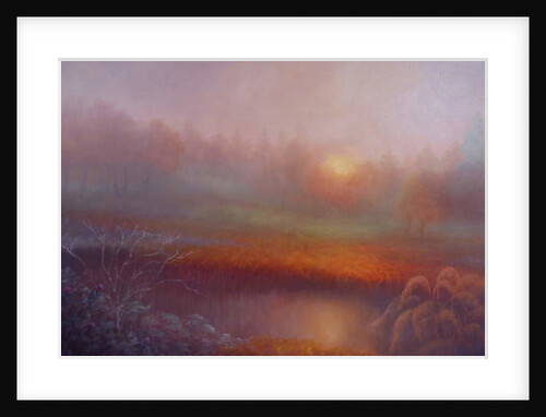 October Mist, 2018 Misty landscape and river by Lee Campbell