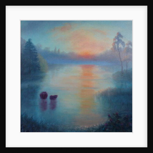 Morning Drift, 2018 Baots on water by Lee Campbell