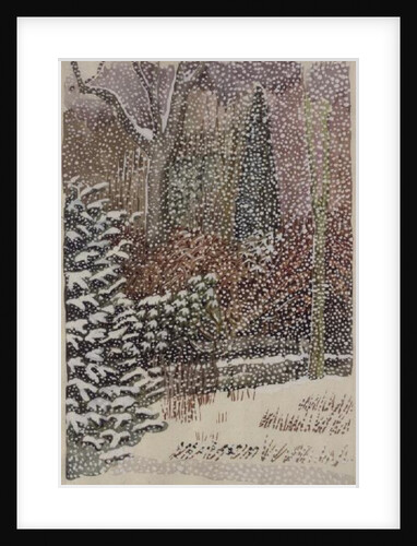 Front Garden in Heavy Snowstorm by Lillian Delevoryas