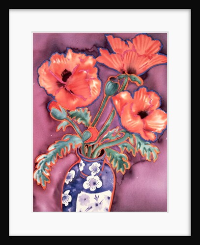 Poppies in Chinese Vase by Lillian Delevoryas